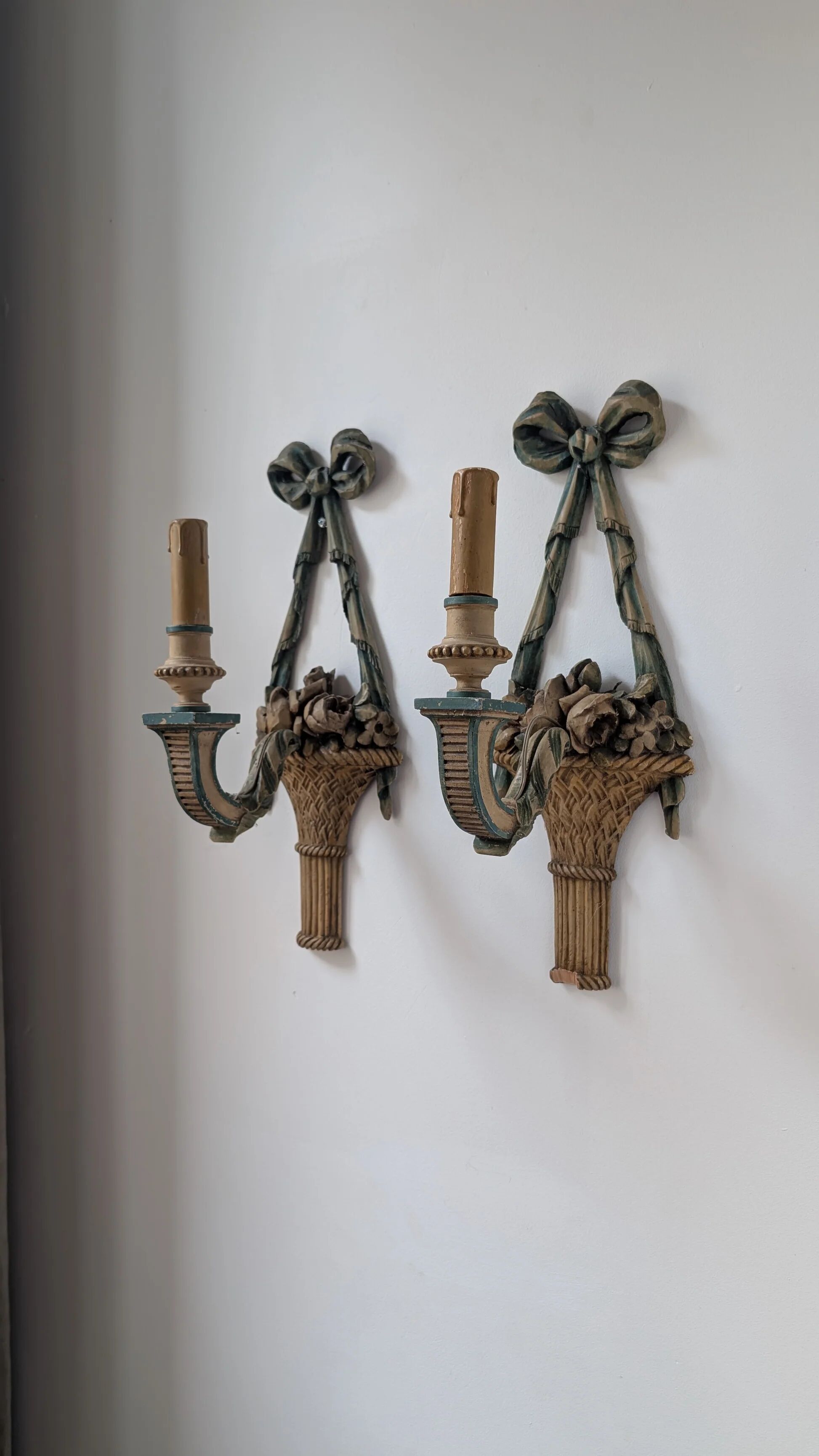 Pair of decorative wall sconces
