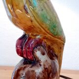 Vintage ceramic parrot lamp