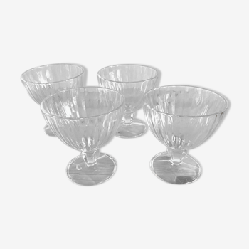 Lot of 4 vintage Luminarc ice cups