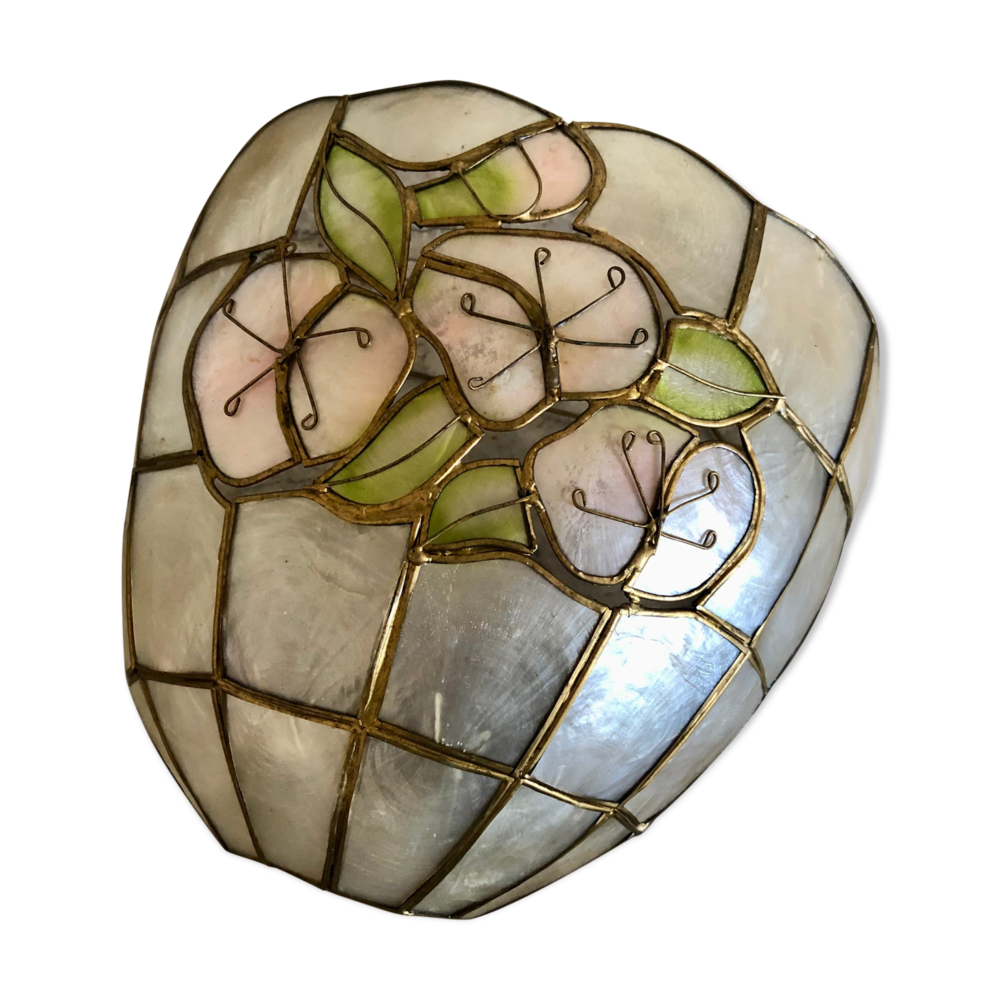 Applique nacre fleurie
