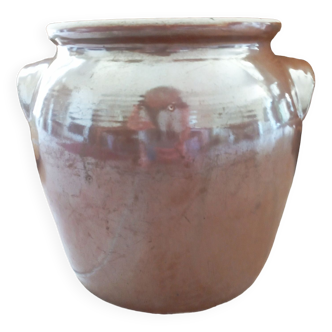 Old glazed stoneware pot