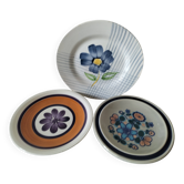 Trio d’assiettes vintage françaises – Gien, Lunéville & Digoin – Années 60/