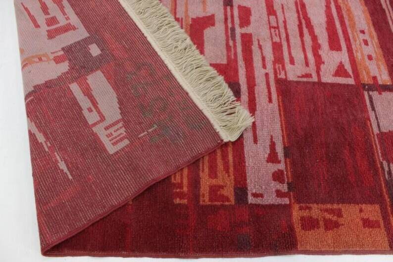 Tapis géométrique tchécoslovaque, années 1950