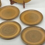 Service à  dessert / assiettes , vintage , grès, Longchamp France 🇫🇷 ,