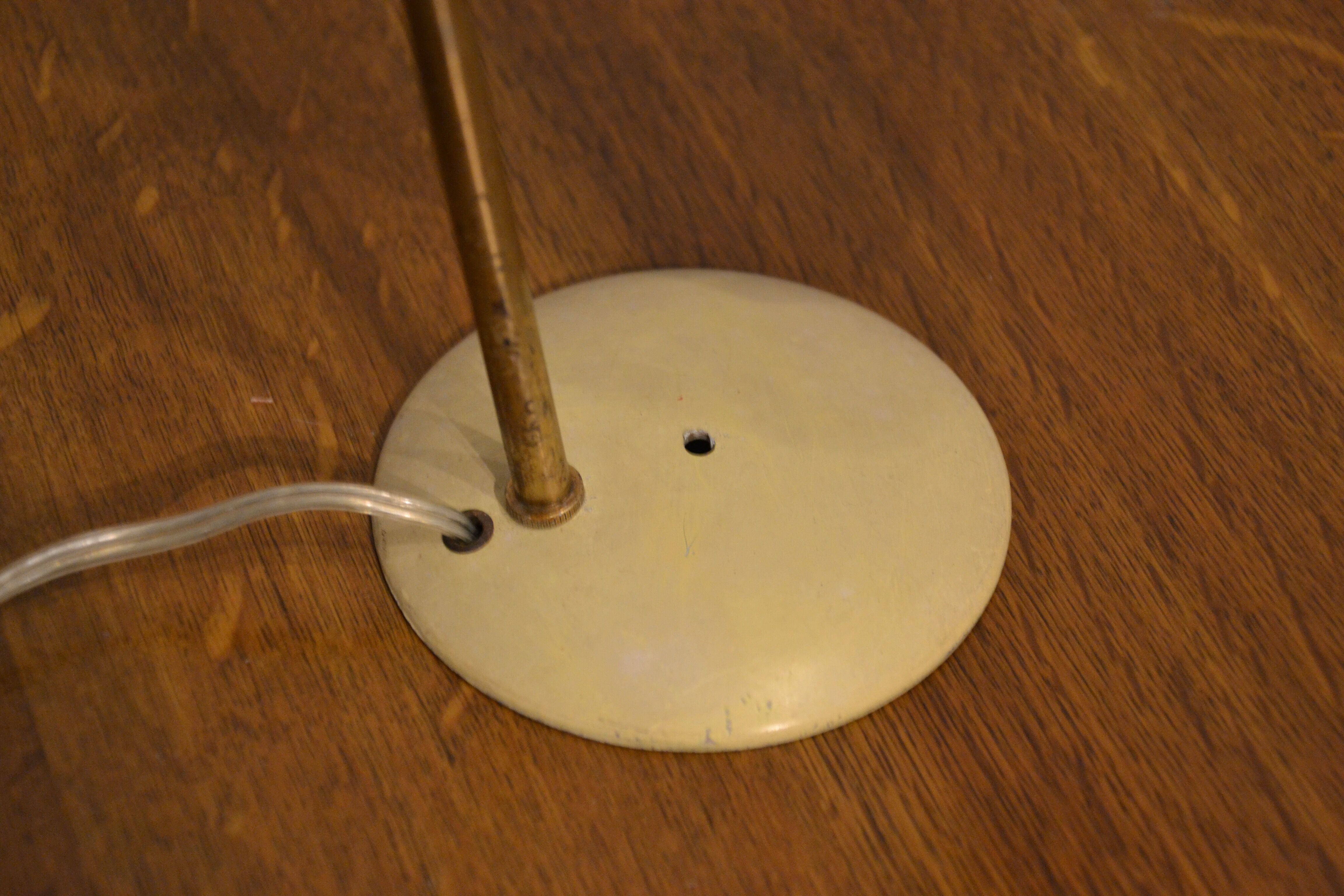 Perforated metal desk lamp 1950