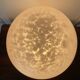 Vintage 1970s speckled glass egg lamp by Vianne in pink.