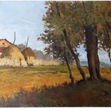 Oil painting Francesco Maria Pieri, labronica 60s/70s