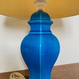 Blue turquoise ceramic table lamp