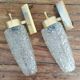 Pair of molded glass wall sconces