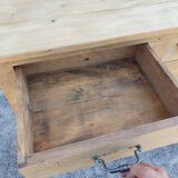 Bahut buffet furniture of old raw wood shallow