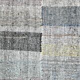 7x10 Yellow Black Striped Vintage Rug, 220x304Cm