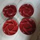 4 antique fondue plates