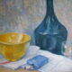 Oil painting on still life panel