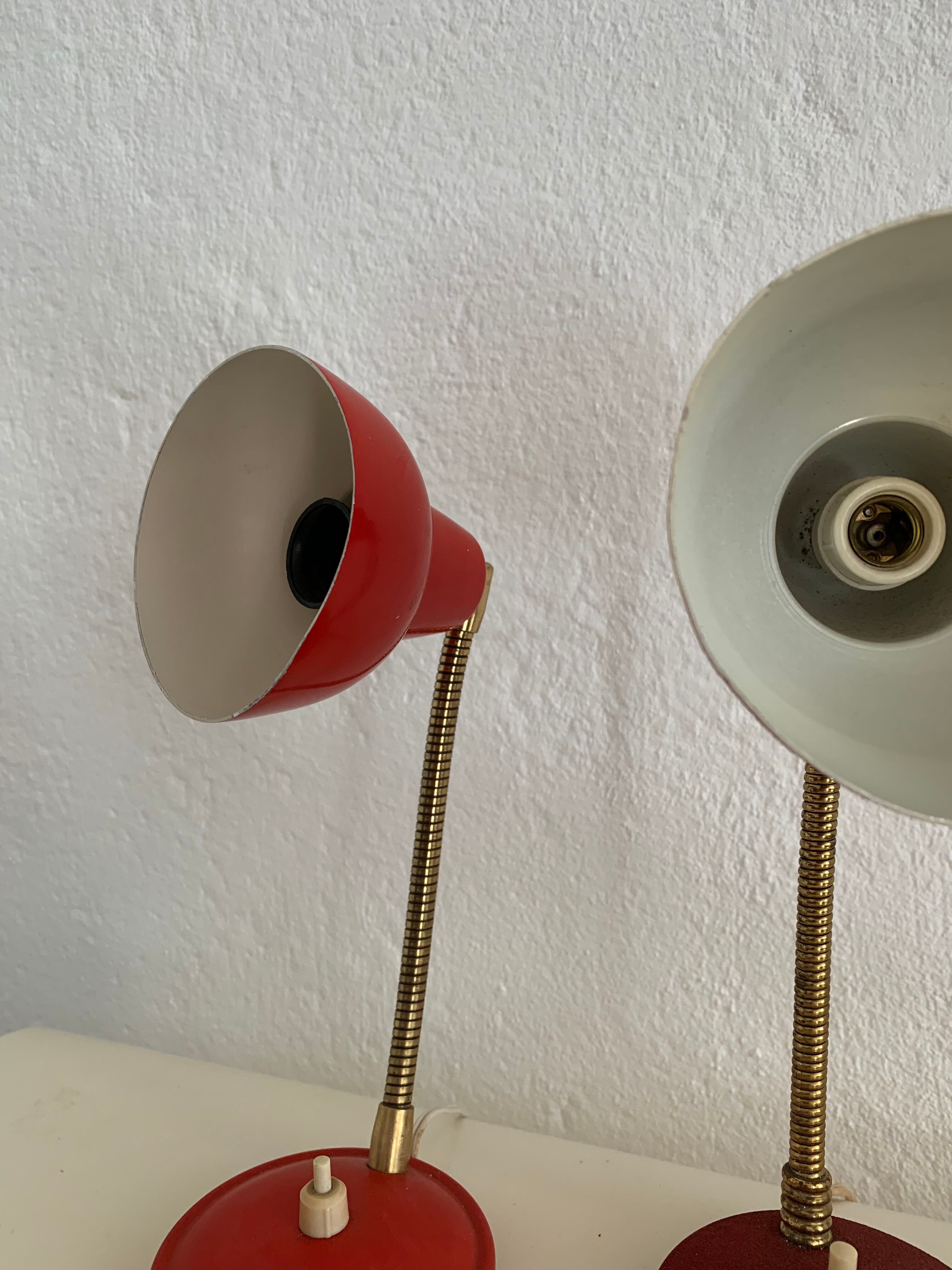 Duo vintage casserole lamps