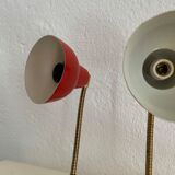 Duo vintage casserole lamps