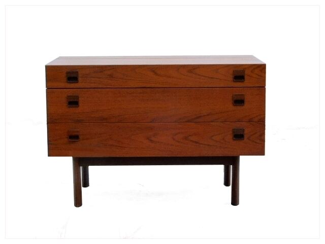 Coiffeuse commode scandinave en teck années 1960
