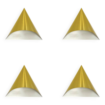 Set of 4 Golden Space Age Wall Lamps by Dieter Witte for Staff