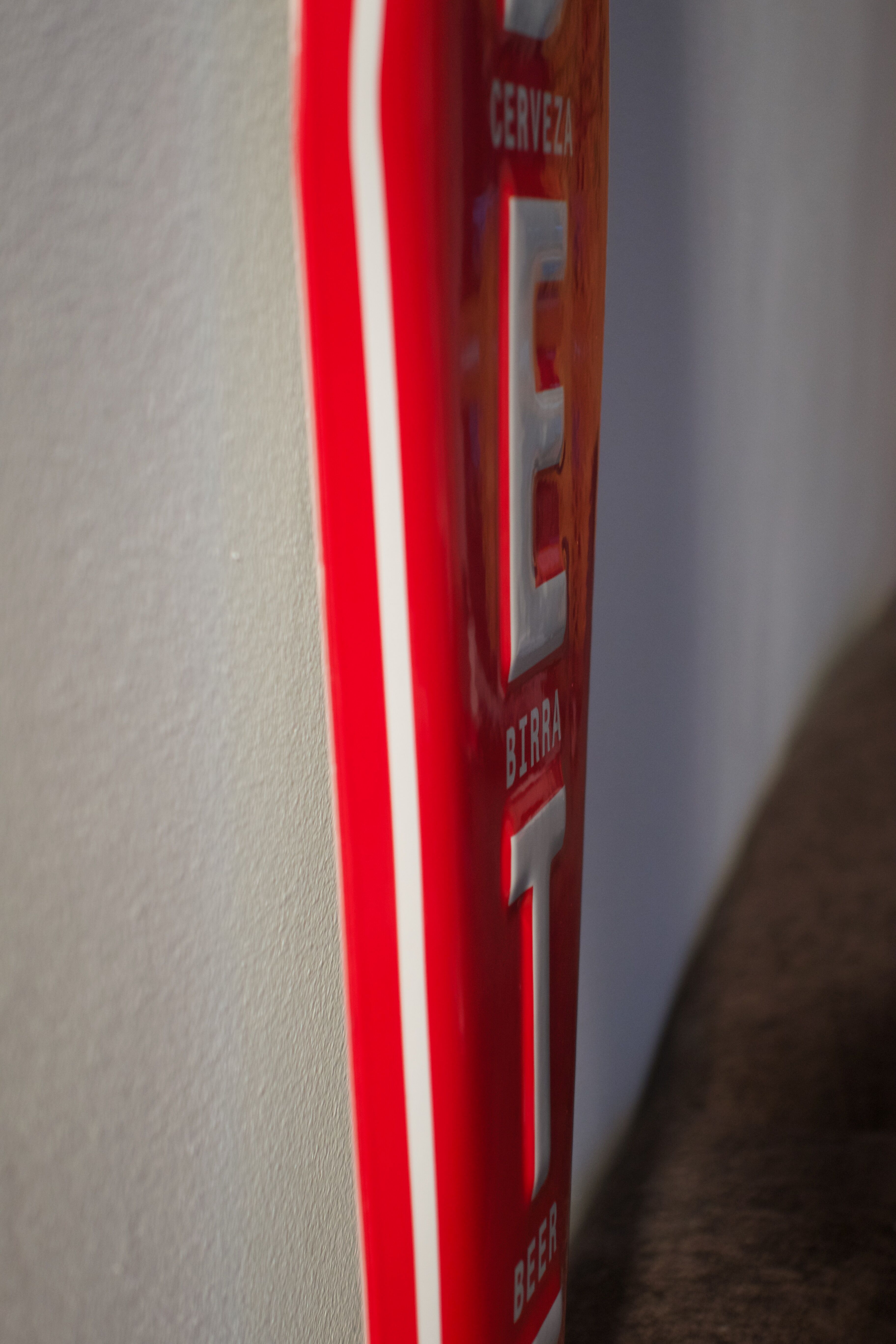 Advertising enamel sheet for the famous Belgian beer brand Vedett