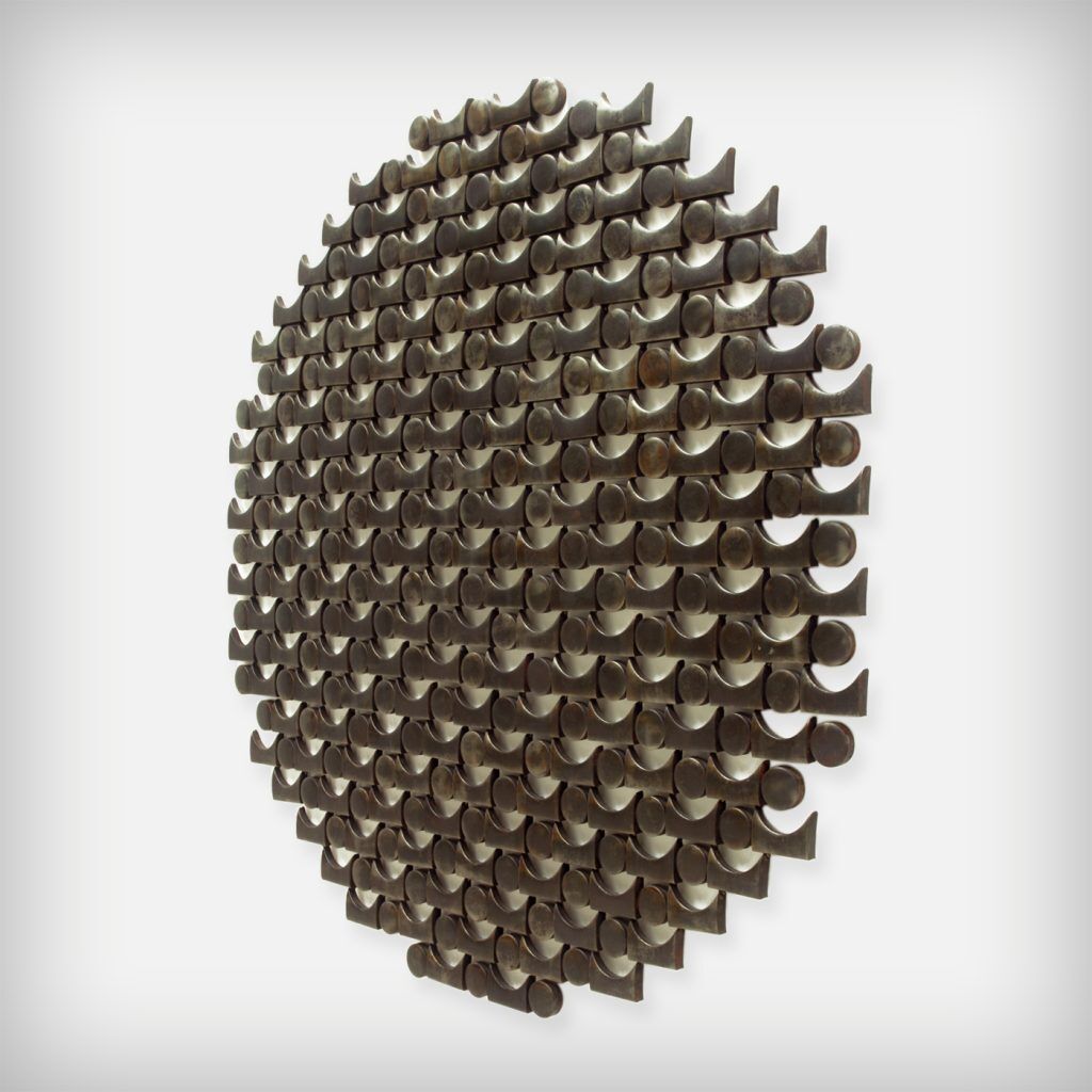 Huge German Steel Brutalist Wall Art, 1960s