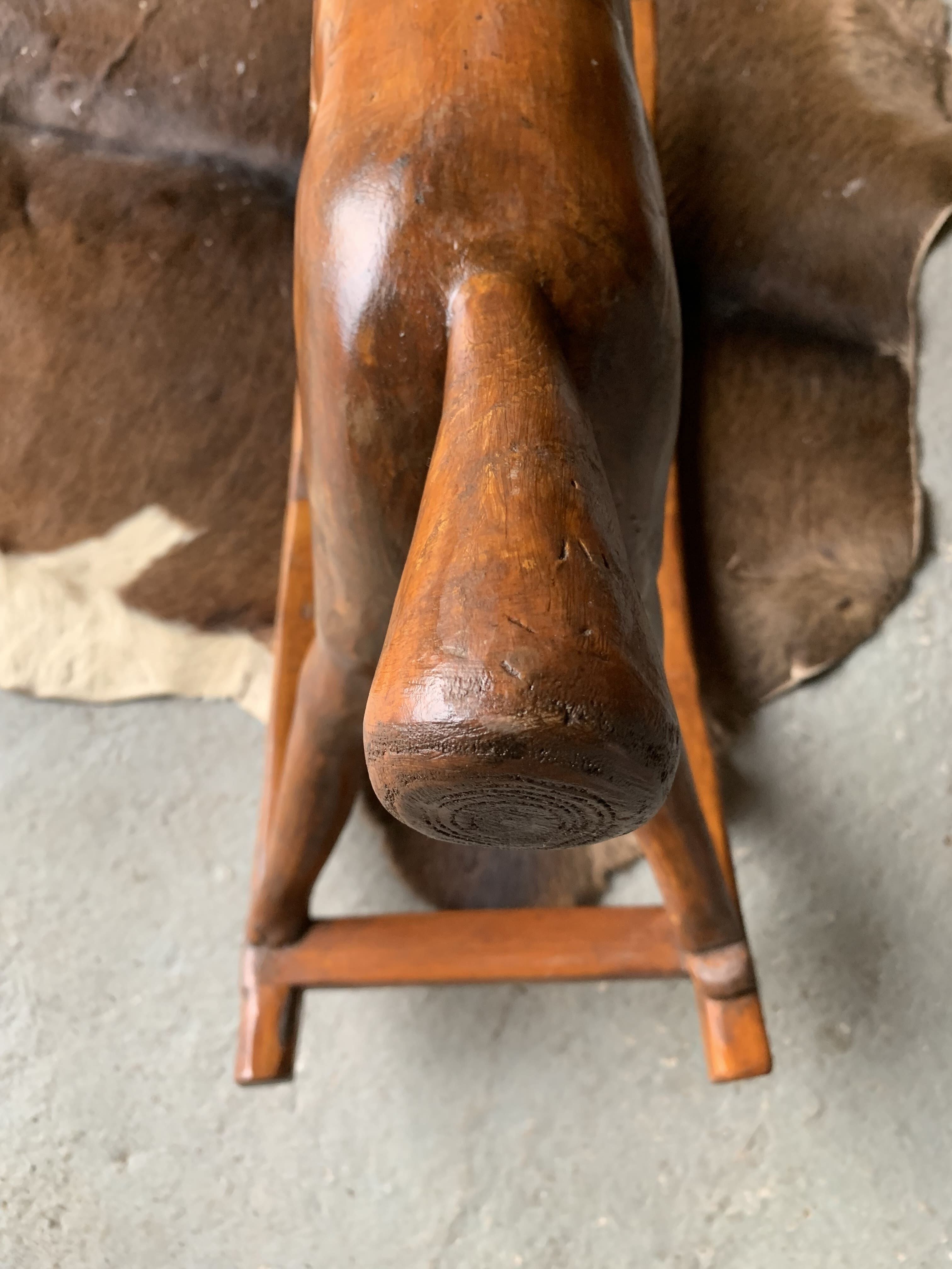 Wooden rocking horse
