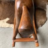 Cheval à bascule en bois
