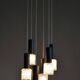 Mid-Century Chandelier in Steel by Elektroinstala Jílové, Czech, 1960s