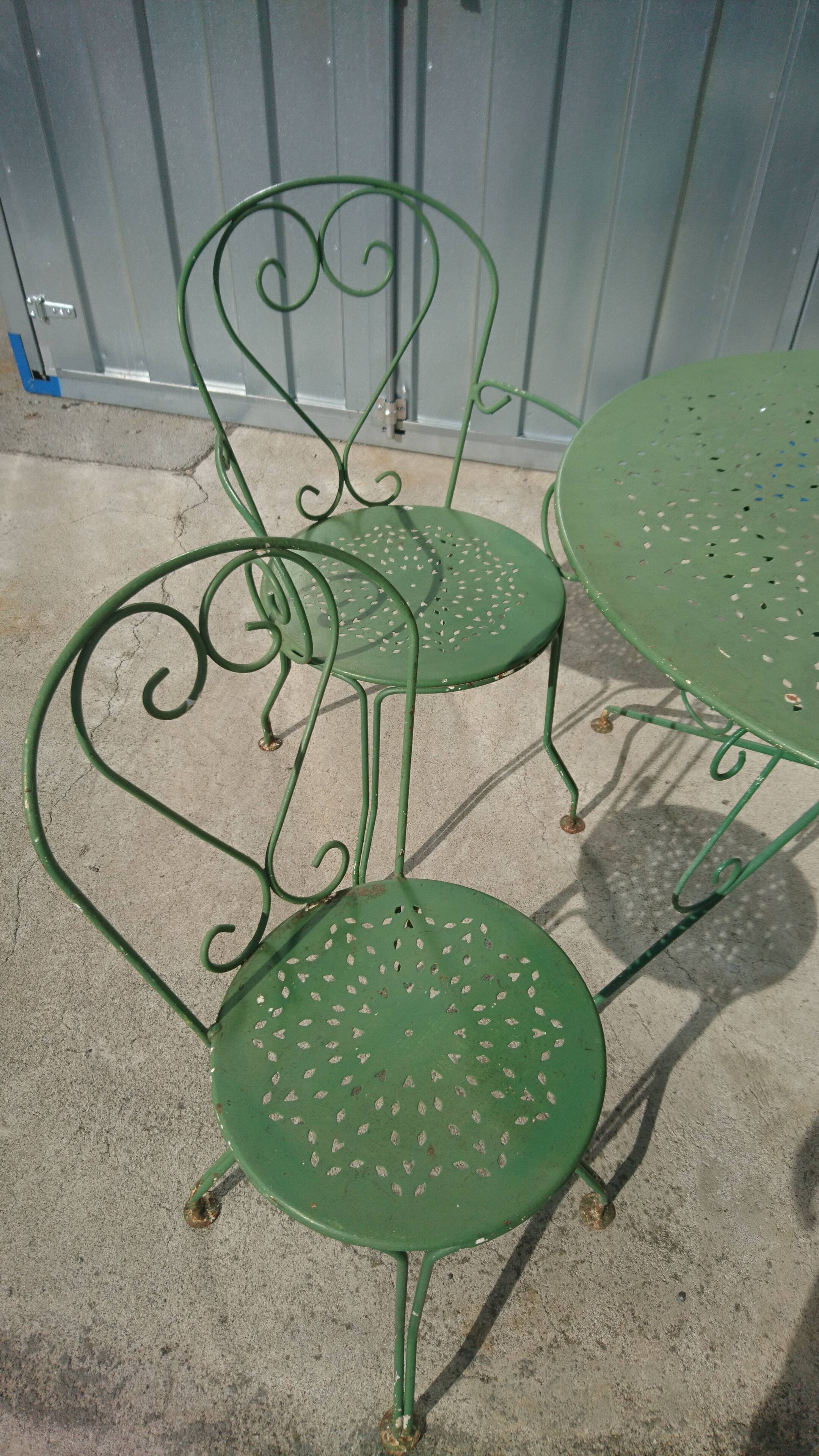 Garden furniture in wrought iron
