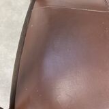 Office chair format bridge wood leather and canning 20s