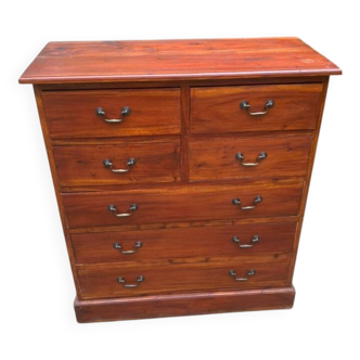 Commode métier mercerie bois massif 7 tiroirs