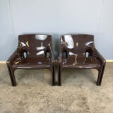 2 Vicario armchairs by Vico Magistretti for Artemide, plastic, 1970s