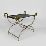 Neoclassical swan-headed curule circa 1960