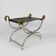 Neoclassical swan-headed curule circa 1960