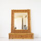 Rattan wall dressing mirror 72x50