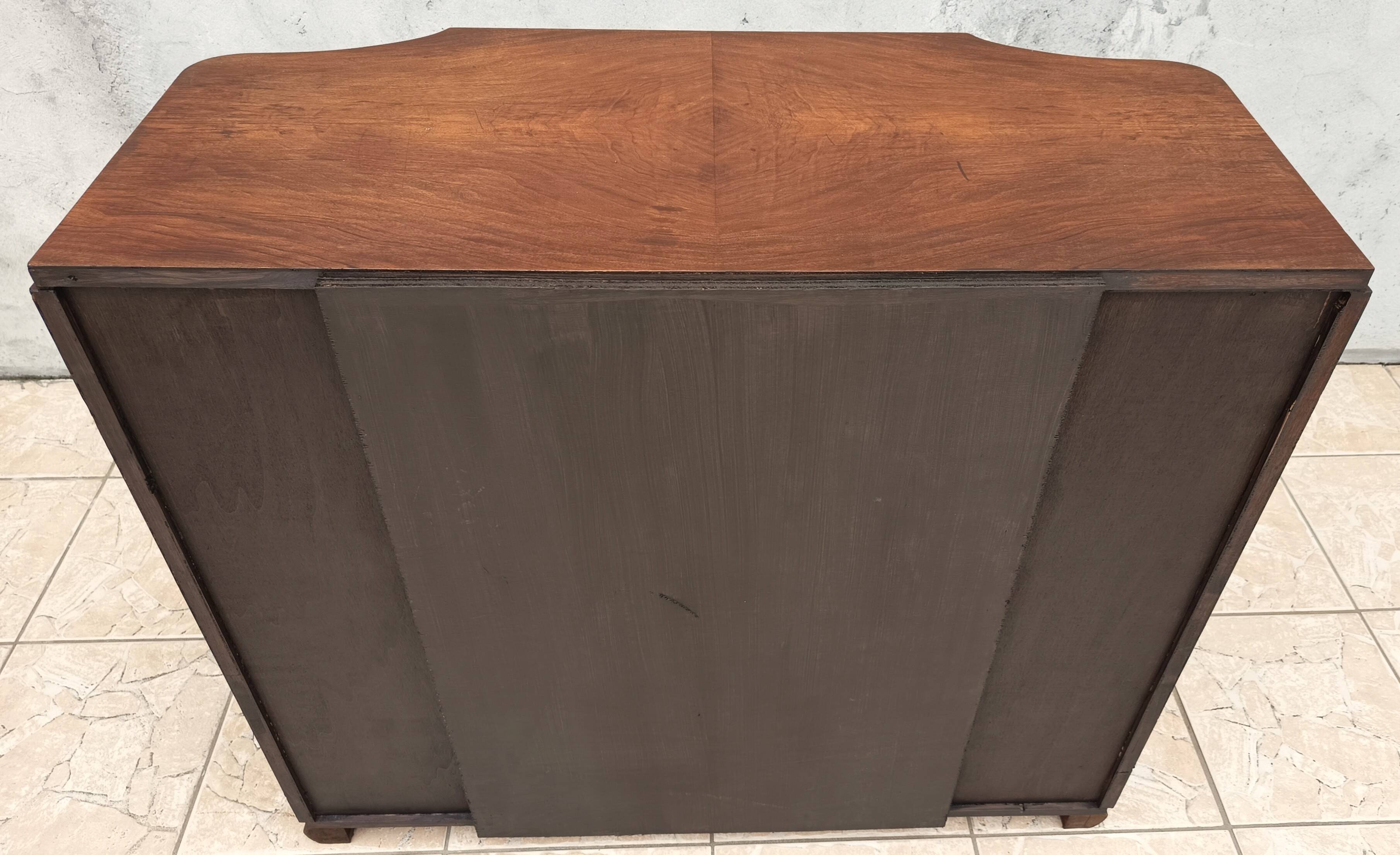 Art Deco walnut burl buffet