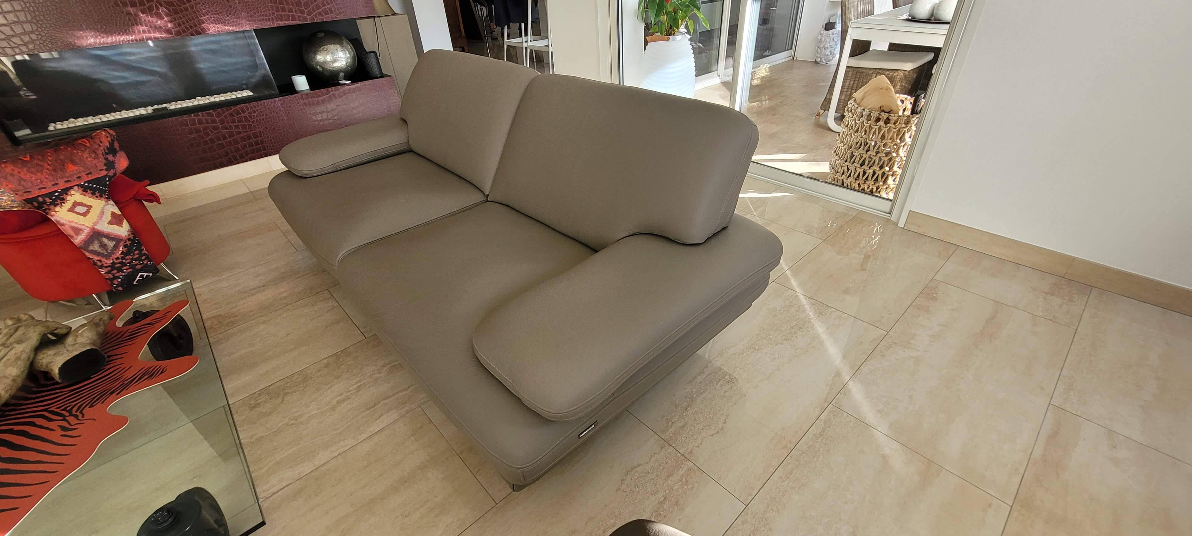 Canapé cuir pleine fleur 3 places roche bobois