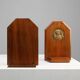 French Art Deco Bookends in Wood and Bronze, circa 1920
