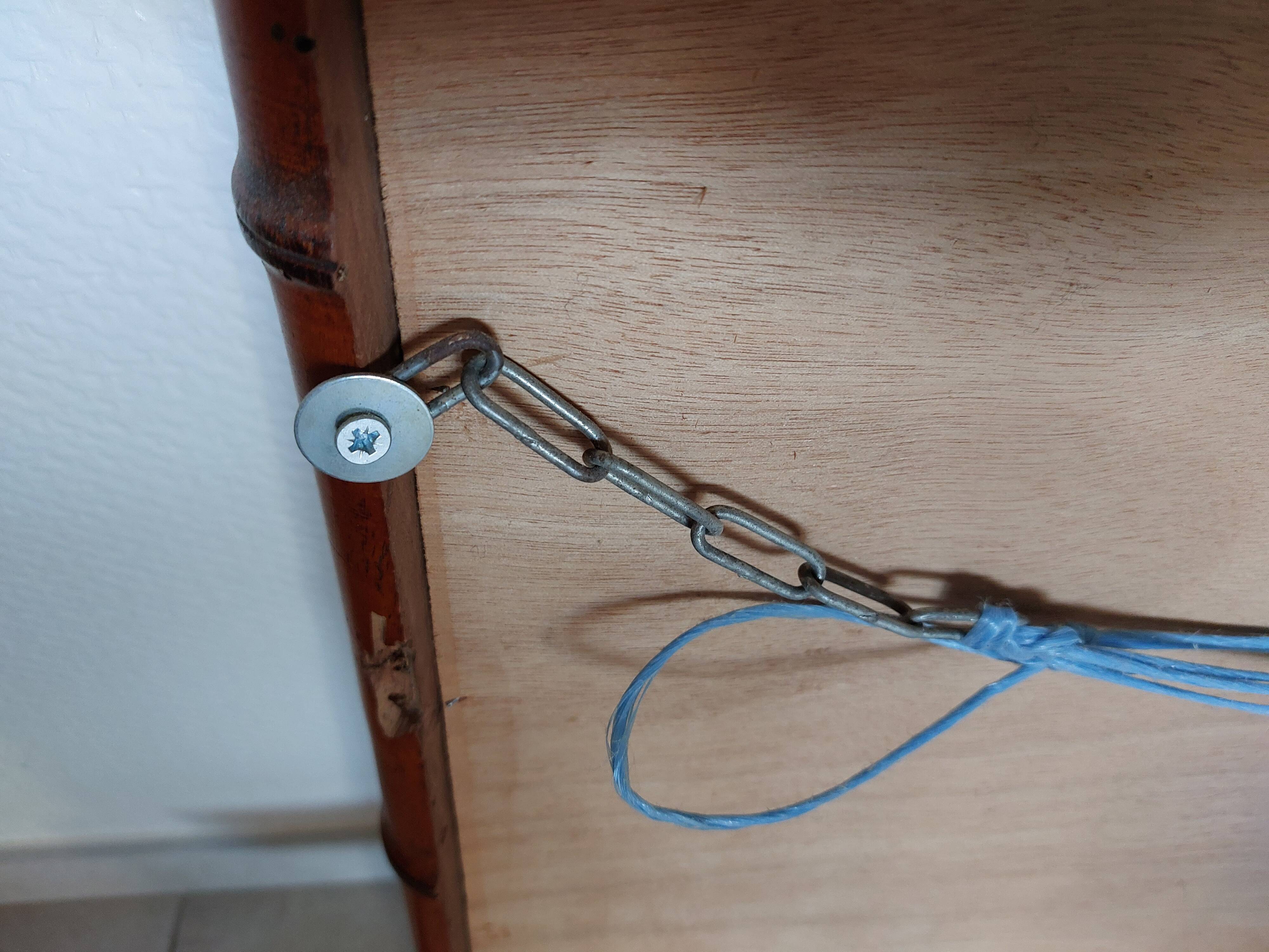 Large vintage bamboo mirror