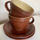 Paire de tasses déjeuners en grès Daniel de Montmollin Taizé 1970