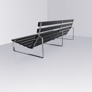 Rare “Bijenkorf” slatted bench by Kho Liang Ie for Artifort 1960s
