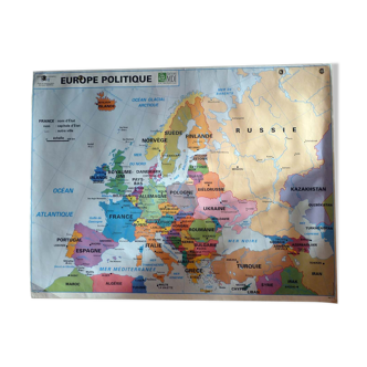 School map post vintage Europe edition MDI poster