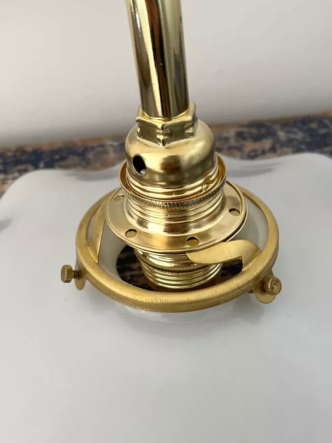 New electrified white opaline wall lamp