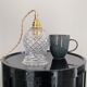 Vintage carved glass walker