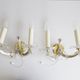 Wall lamps set made of crystal glass