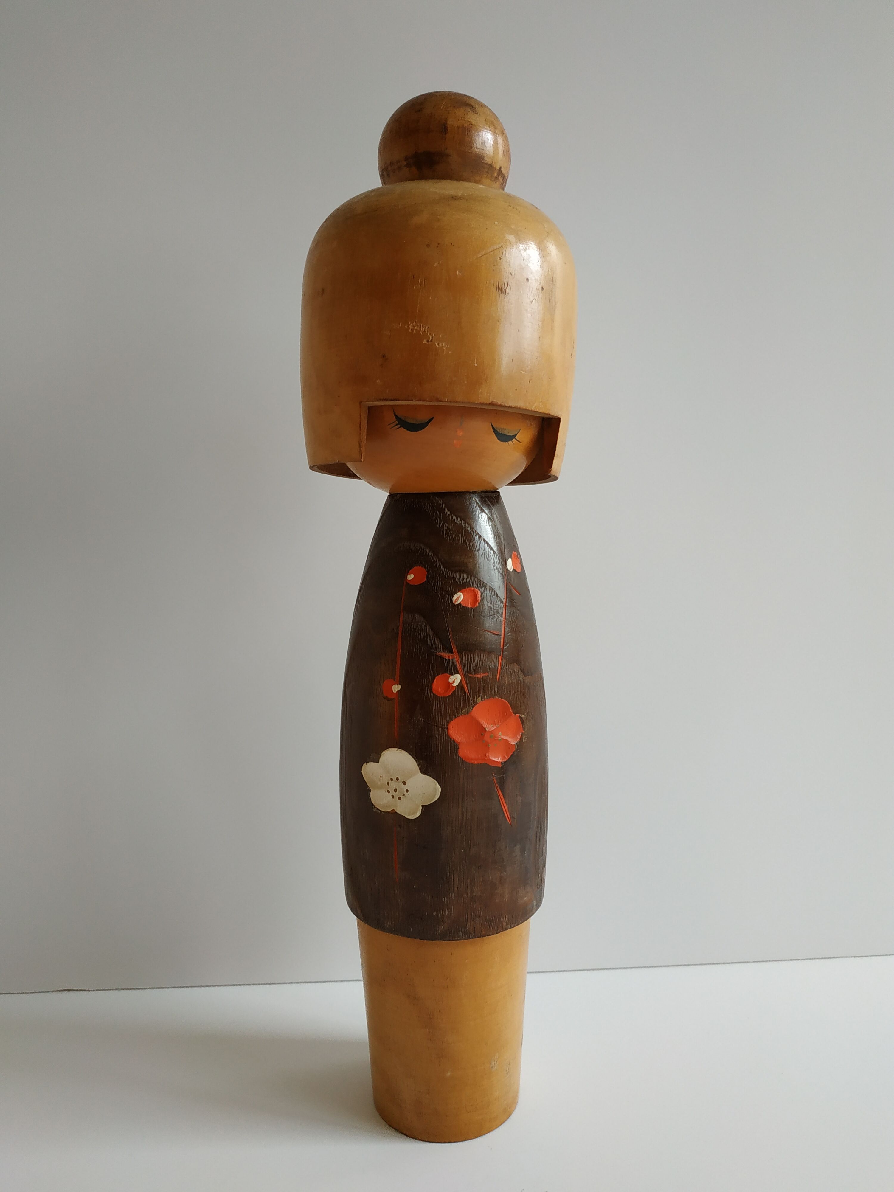 Kokeshi Doll - "Awakening of Love" by Master Usaburo Okamoto, 1917-2009 - vintage 1960