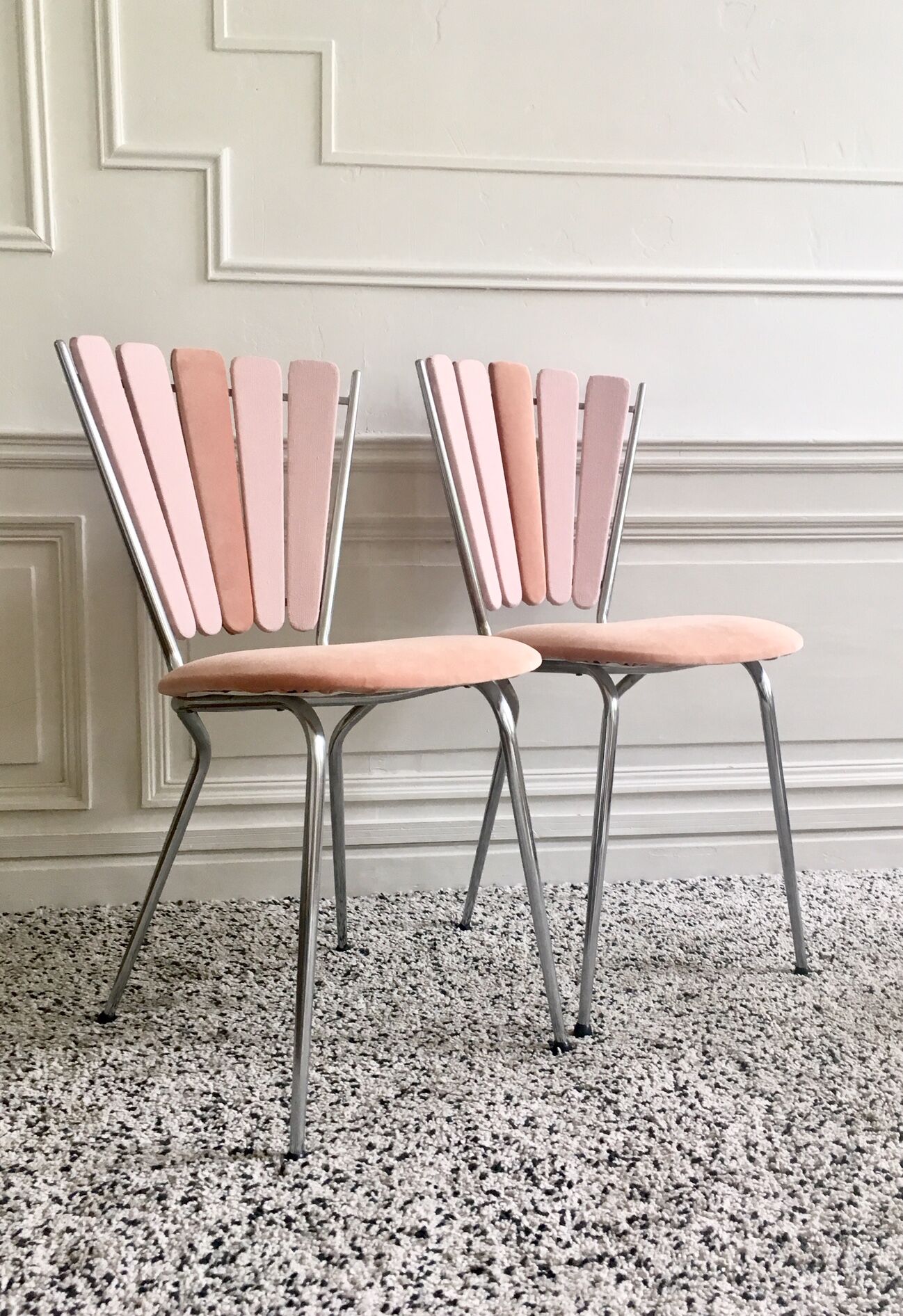 restored vintage "petal" chairs