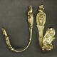 Paire d'embrasses style Rocaille / Rococo du XIXe - bronze doré