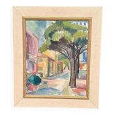 Original Swedish Oil on Canvas – “Urban Street” by Ingrid Hedman Koppang