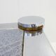 Large coffee table in ceramic and chrome signed 1970 De Nisco vintage 70's space age