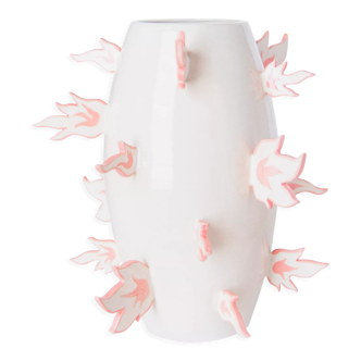 Vase à flamme rose