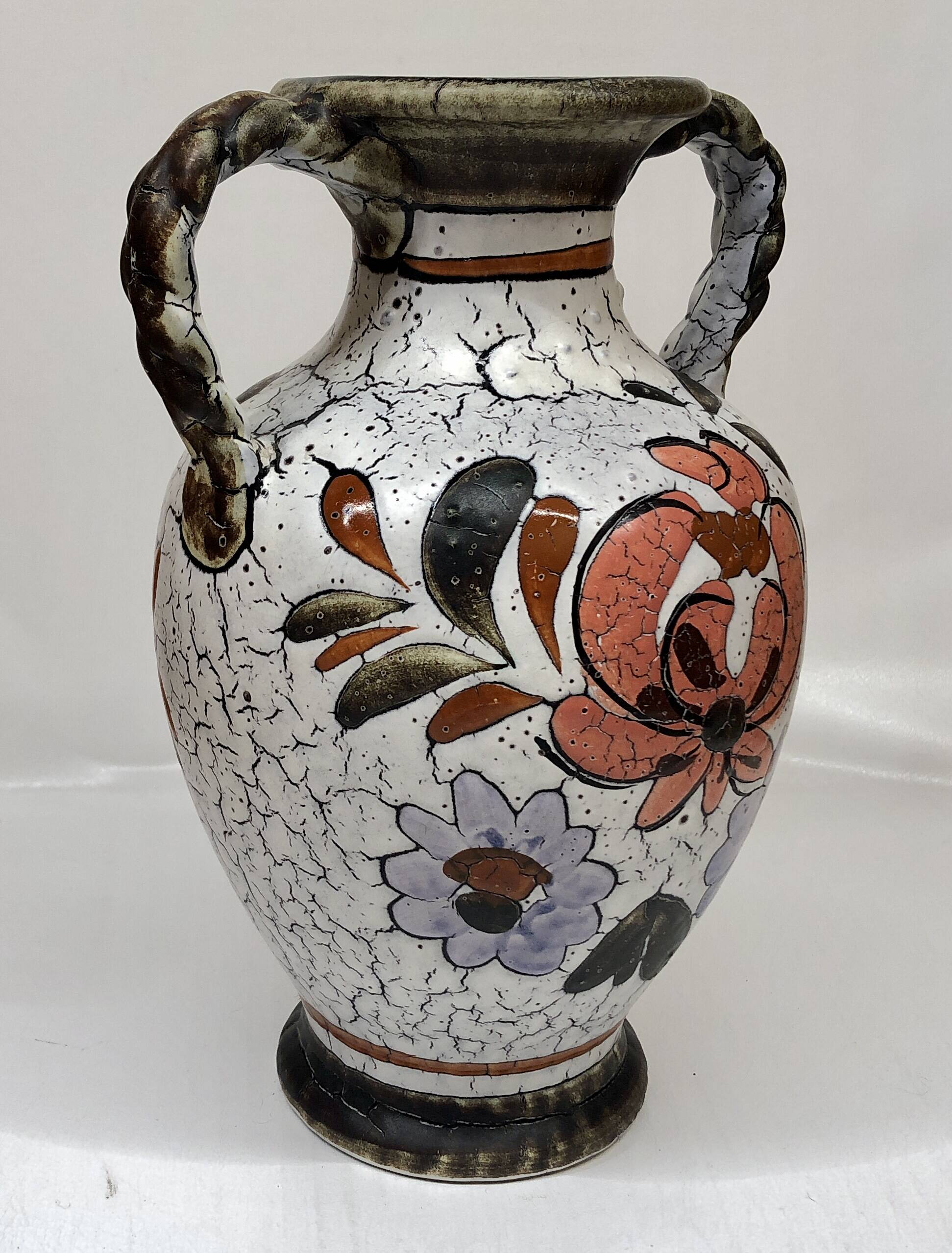 Vase West Germany décor floral N902 10 25